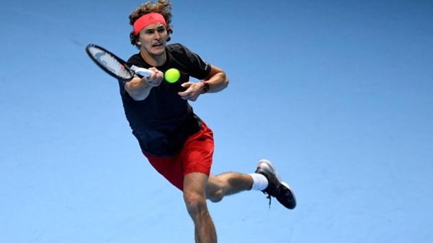 TGermany's Alexander?Zverev?in action during his group stage match against John?Isner.(Action Images via Reuters)