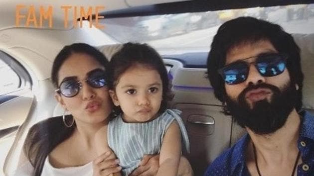 Shahid Kapoor’s family time with Mira Rajput and Misha Kapoor. (Instagram) Shahid Kapoor’s family time with Mira Rajput and Misha Kapoor. (Instagram)