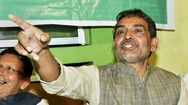 Union minister and Rashtriya Lok Samata Party (RLSP) president Upendra Kushwaha at a press conference in Patna, Saturday (PTI) Union minister and Rashtriya Lok Samata Party (RLSP) president Upendra Kushwaha at a press conference in Patna, Saturday (PTI)