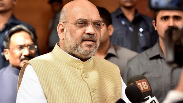 BJP president Amit Shah will hold talks with youths of poll-bound Rajasthan on November 21 in Jaipur.(Sonu Mehta/HT File Photo)