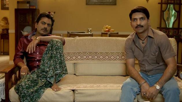 Nawazuddin Siddiqui and Jatin Sarna as Ganesh Gaitonde and Bunty from Sacred Games.