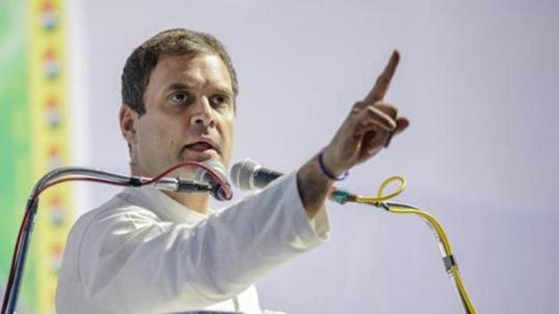 Congress president Rahul Gandhi tweeted his accusation against the Narendra Modi-led government as the central bank meeting started.(PTI) Congress president Rahul Gandhi tweeted his accusation against the Narendra Modi-led government as the central bank meeting started.(PTI)