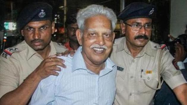 Writer Varavara Rao has been arrested in connection with the Bhima Koregaon case, stemming from the Elgar Parishad event. (PTI) Writer Varavara Rao has been arrested in connection with the Bhima Koregaon case, stemming from the Elgar Parishad event. (PTI)