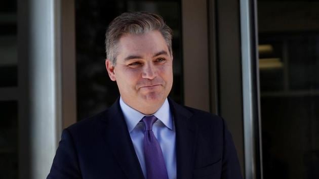 Cable News Network (CNN) Chief White House correspondent Jim Acosta departs after a judge temporarily restored Acosta's White House press credentials following a hearing at U.S. District Court in Washington.(REUTERS)