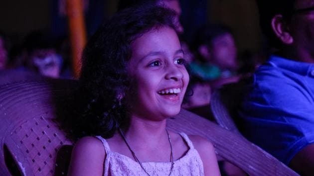 A child enjoying the performances at Rambo circus in Mundhwa on Saturday. (SANKET WANKHADE/HT PHOTO) A child enjoying the performances at Rambo circus in Mundhwa on Saturday. (SANKET WANKHADE/HT PHOTO)
