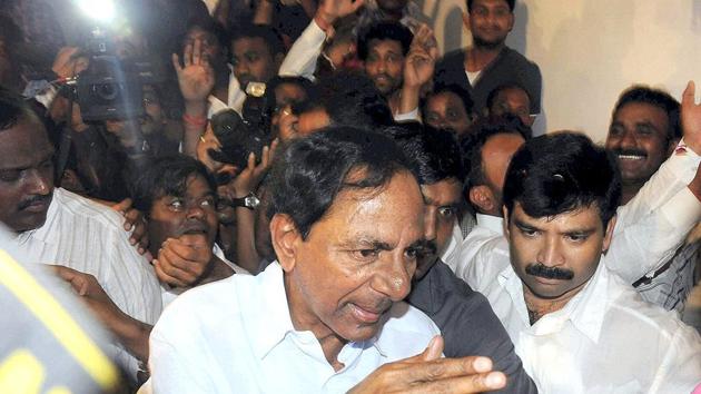 K Chandrasekhar Rao’s Telanagana Rashtra Samithi faced a big shock as its MP quit saying the party was getting distanced from the people (PTI File Photo)(PTI)