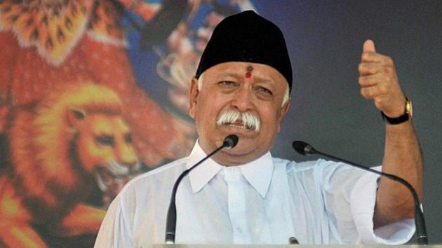 At a recently held lecture series, the Sarsanghachalak of Rashtriya Swayamsevak Sangh(RSS) Mohan Bhagwat said, “‘Fraternity’ is the essence of the Sangh’s activities.”(PTI)
