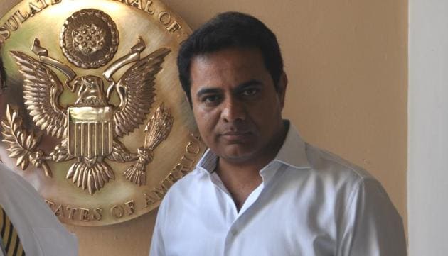 KT Rama Rao (pictured), son of caretaker chief minister and TRS supremo K Chandrasekhar Rao, filed his nomination from Sirsilla constituency in Rajanna Sircilla district.(File Photo)