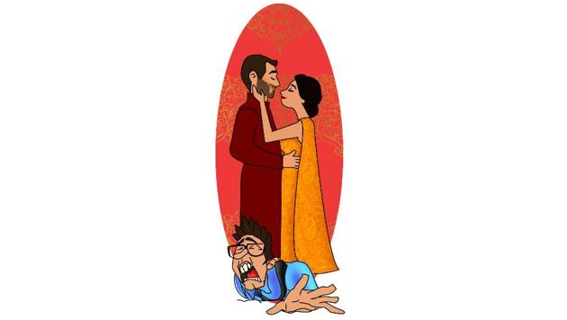 Detailed ‘wedding rules’ (such as using specific hashtags) and forced antics (such as coming up with fake love stories to make the marriage sound like a fairytale) leave the guests baffled and bemused.(Illustration by Aditya Dogra/HT)