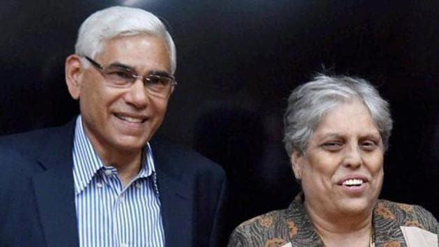 File photo of members of the Supreme Court appointed Committee of Administrators of Board of Control for Cricket in India (BCCI) former CAG India Vinod Rai and sportsperson Diana Edulji.(PTI)