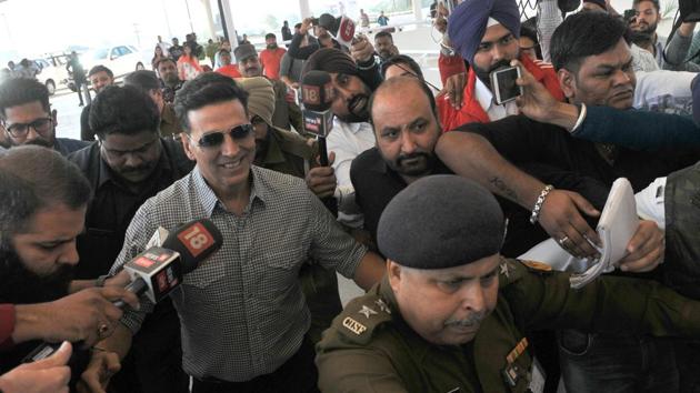 Actor Akshay Kumar appeared before the special investigation team (SIT) probing the firing on Sikh protesters by police in Punjab, three years ago after a series of incidents of sacrilege of the Guru Granth Sahib. Though Kumar does not have any direct link with the case, the SIT wants to examine him as his name was mentioned in a report on sacrilege incidents, tabled in the Punjab Vidhan Sabha in August. (Ravi Kumar / HT Photo) Actor Akshay Kumar appeared before the special investigation team (SIT) probing the firing on Sikh protesters by police in Punjab, three years ago after a series of incidents of sacrilege of the Guru Granth Sahib. Though Kumar does not have any direct link with the case, the SIT wants to examine him as his name was mentioned in a report on sacrilege incidents, tabled in the Punjab Vidhan Sabha in August. (Ravi Kumar / HT Photo)