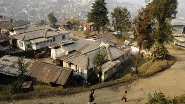 A view of Kohima city in Nagaland.(Samir Jana/HT File Photo)