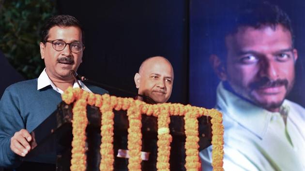 A man allegedly threw chilli powder at Delhi chief minister Arvind Kejriwal outside his chamber at Delhi Secretariat in New Delhion Tuesday. (PTI) A man allegedly threw chilli powder at Delhi chief minister Arvind Kejriwal outside his chamber at Delhi Secretariat in New Delhion Tuesday. (PTI)