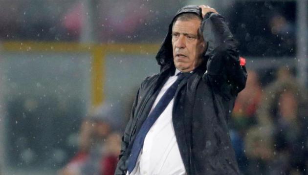 Portugal coach Fernando Santos reacts during the game against Poland. (REUTERS) Portugal coach Fernando Santos reacts during the game against Poland. (REUTERS)