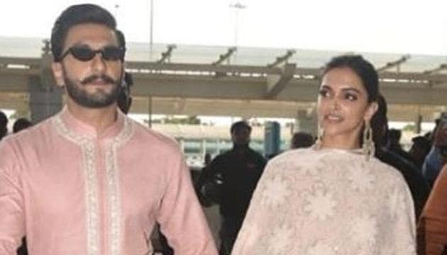 Deepika Padukone and Ranveer Singh were seen at Bengaluru airport hand in hand.