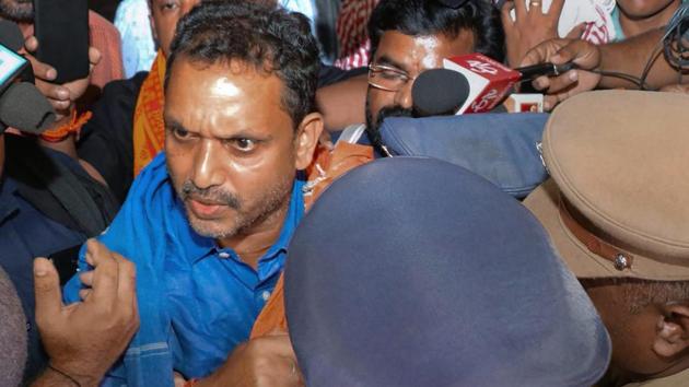 BJP general secretary K Surendran (pictured), who was allegedly not present at the venue of the protest, was charged under IPC Section 120 (B) (criminal conspiracy), police said.(PTI/File Photo)