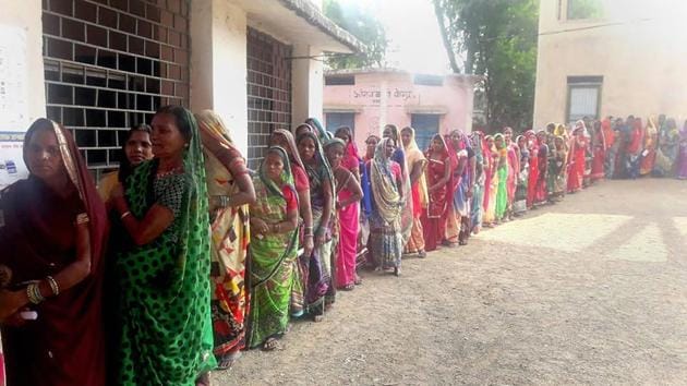 The number of polling booths has increased by 14% in Rajasthan, 11% in Telangana and 3% in Mizoram. In Chhattisgarh, where voting took place in two phases on November 12 and November 20, the number of polling booth rose by 10% this time.(PTI/File Photo) The number of polling booths has increased by 14% in Rajasthan, 11% in Telangana and 3% in Mizoram. In Chhattisgarh, where voting took place in two phases on November 12 and November 20, the number of polling booth rose by 10% this time.(PTI/File Photo)