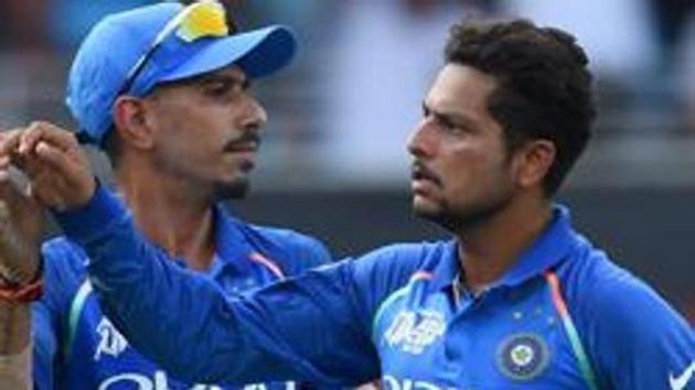 Kuldeep Yadav (right) and Yuzvendra Chahal have been an integral part of Team India’s bowling plans in recent times.(AFP)