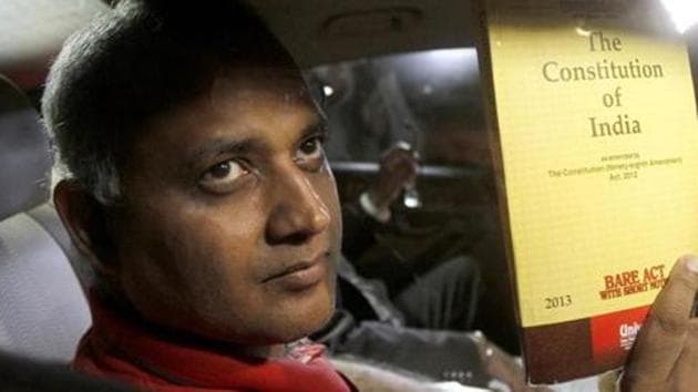 An FIR has been filed against AAP MLA Somnath Bharti for allegedly misbehaving with a female TV anchor during a live debate on a channel. (HT File Photo) An FIR has been filed against AAP MLA Somnath Bharti for allegedly misbehaving with a female TV anchor during a live debate on a channel. (HT File Photo)