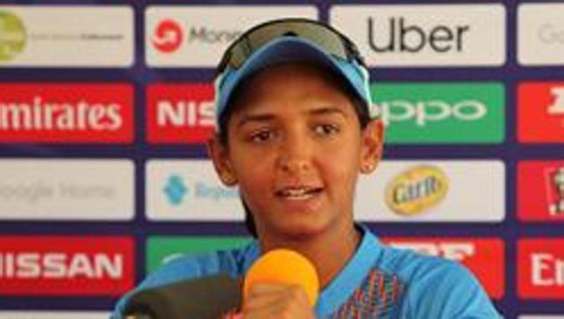 File image of India skipper Harmanpreet Kaur speaking during a press conference.(Getty Images)