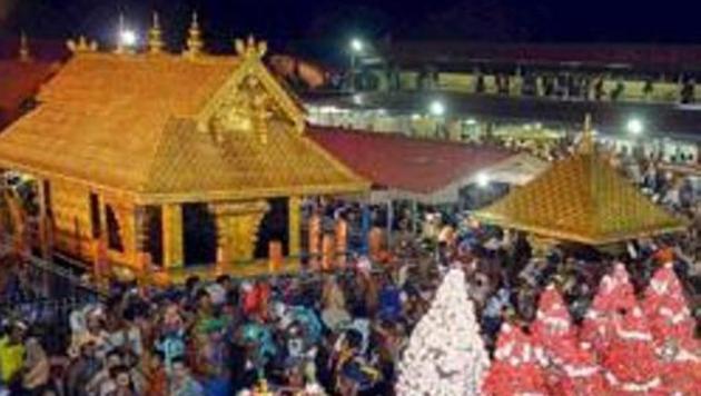 The temple in Sabarimala opened last Friday for a 64-day pilgrimage, the third time since the Supreme Court lifted restrictions on the entry of women between the age of 10 and 50.(PTI)