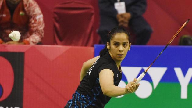 India shuttler Saina Nehwal in action at Syed Modi International World Super Tour 300 in Lucknow. (Subhankar Chakraborty/HT PHOTO) India shuttler Saina Nehwal in action at Syed Modi International World Super Tour 300 in Lucknow. (Subhankar Chakraborty/HT PHOTO)