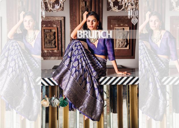 Wear a pair of big earrings and bangles to make a statement with the purple lehenga. Lehenga, Ekaya; necklace and ring, Khanna Jewellers, Styling: Jahnvi Bansal & Drishti Vij; Art direction: Amit malik; Hair and make-up : Artistry by Anjali Jain; Models: Richa Dave (Purple Thoughts) and Kanchana Jaishankar (Anokhi Talent Management); Location courtesy: Beyond Designs(Hari Nair)