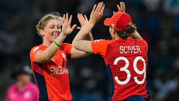 England captain Heather Knight picked up three wickets for just 9 runs. (ICC) England captain Heather Knight picked up three wickets for just 9 runs. (ICC)