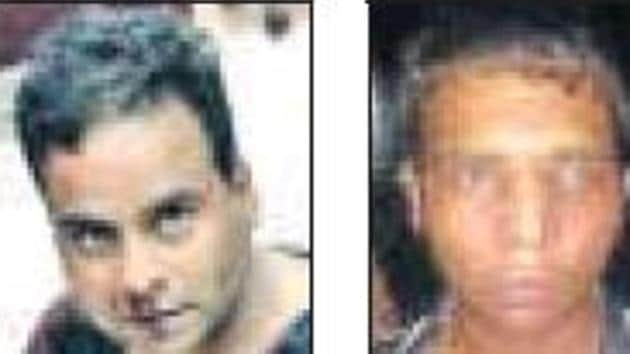 Mukesh Rao and his son Monty, contract killers from Delhi, arrested in Pune.(HT)