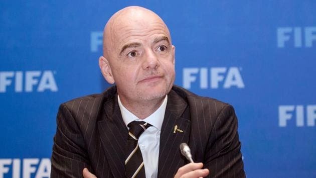 FIFA President Gianni Infantino attends a news conference(REUTERS)