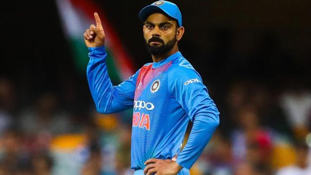 Virat Kohli reacts during the T20 international cricket match between Australia and India in Melbourne. (AFP) Virat Kohli reacts during the T20 international cricket match between Australia and India in Melbourne. (AFP)