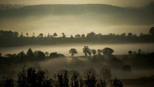 Thick fog in the Avranches countryside, northern France. (Philippe Huguen / AFP) Thick fog in the Avranches countryside, northern France. (Philippe Huguen / AFP)