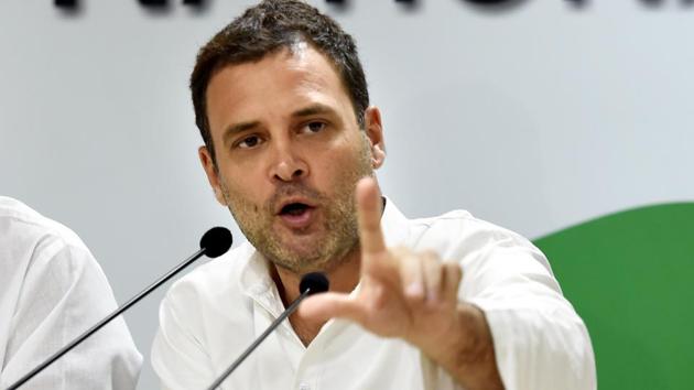 Congress chief Rahul Gandhi on Friday strongly disapproved party leader CP Joshi’s reported statement that appeared to suggest that only Brahmins could speak about Hindus. CP Joshi’s statement, Gandhi said, was against the ideals of the Congress party and told him to express regret. “Party leaders should not give any statement that hurt any section of the society... I am sure Joshi ji will realise his mistake, keeping party’s principles in mind,” Gandhi said on Twitter. (Arvind Yadav / HT Archive) Congress chief Rahul Gandhi on Friday strongly disapproved party leader CP Joshi’s reported statement that appeared to suggest that only Brahmins could speak about Hindus. CP Joshi’s statement, Gandhi said, was against the ideals of the Congress party and told him to express regret. “Party leaders should not give any statement that hurt any section of the society... I am sure Joshi ji will realise his mistake, keeping party’s principles in mind,” Gandhi said on Twitter. (Arvind Yadav / HT Archive)