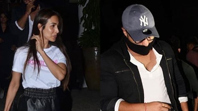 Arjun Kapoor and Malaika Arora spotted together in Juhu.(Viral Bhayani)