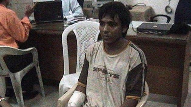 26/11 Mumbai Terror Attack - Mohammed Ajmal Kasab, the lone surviving member of the 10-man group which attacked several Mumbai landmarks.(HT File Photo)