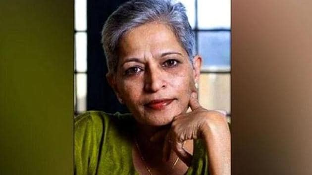 Journalist Gauri Lankesh, who was gunned down at her house last year, was killed by an organised crime syndicate, the special investigation team said on Saturday in its first statement on the investigation.(Burhaan Kinu/HT PHOTO)