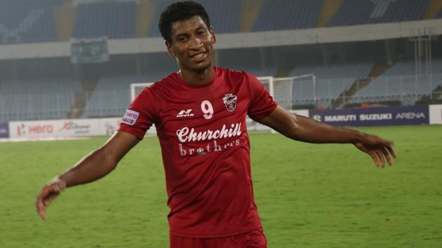 Wills Plaza guided Churchill Brothers to victory over Mohun Bagan.(AIFF)