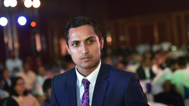 New Delhi: Asian Games Silver Medalist Fouaad Mirza during the Asian Games winner felicitation ceremony, in New Delhi, Tuesday, Sept. 4, 2018(PTI)