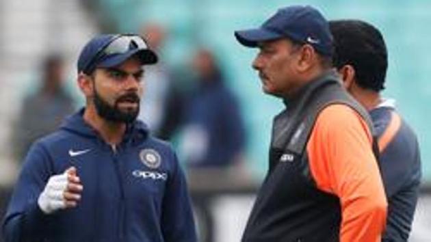 File image of India skipper Virat Kohli and head coach Ravi Shastri. (REUTERS) File image of India skipper Virat Kohli and head coach Ravi Shastri. (REUTERS)
