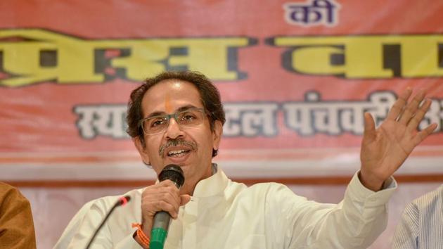 Shiv Sena chief Uddhav Thackeray during a press conference, in Ayodhya on November 25.(PTI Photo) Shiv Sena chief Uddhav Thackeray during a press conference, in Ayodhya on November 25.(PTI Photo)