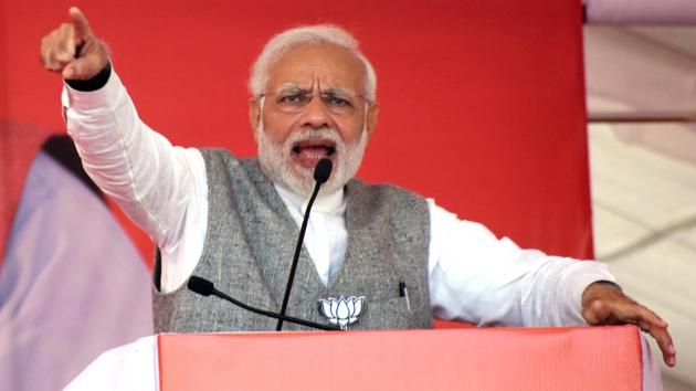 Prime Minister Narendra Modi addresses a public rally ahead of Madhya Pradesh assembly elections on Saturday. (PTI File) Prime Minister Narendra Modi addresses a public rally ahead of Madhya Pradesh assembly elections on Saturday. (PTI File)