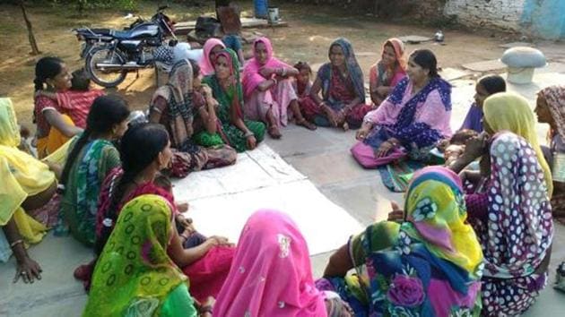 Women of self help groups (SHGs) in Budhpura village of Bundi district. (HT File Photo) Women of self help groups (SHGs) in Budhpura village of Bundi district. (HT File Photo)