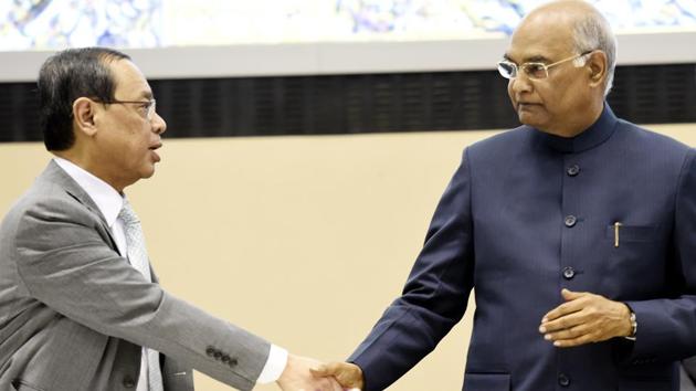 Addressing the inaugural function of ‘Constitution Day Celebrations’, President Kovind said the Constitution formalised the segregation of powers between the judiciary, the executive and the legislature and has given all three pillars the legitimate rules and responsibilities for realising its hopes and expectations. Kovind also expressed concern over disruptions in Parliamentary proceedings. (Arvind Yadav / HT Photo) Addressing the inaugural function of ‘Constitution Day Celebrations’, President Kovind said the Constitution formalised the segregation of powers between the judiciary, the executive and the legislature and has given all three pillars the legitimate rules and responsibilities for realising its hopes and expectations. Kovind also expressed concern over disruptions in Parliamentary proceedings. (Arvind Yadav / HT Photo)