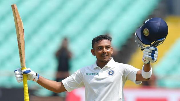 File image of Prithvi Shaw. (AFP) File image of Prithvi Shaw. (AFP)