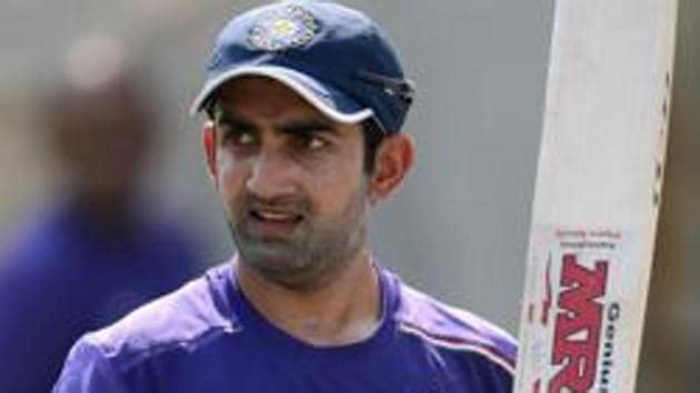 Gautam Gambhir of India waits to bat during a nets session at Sardar Patel Stadium.(Getty Images)