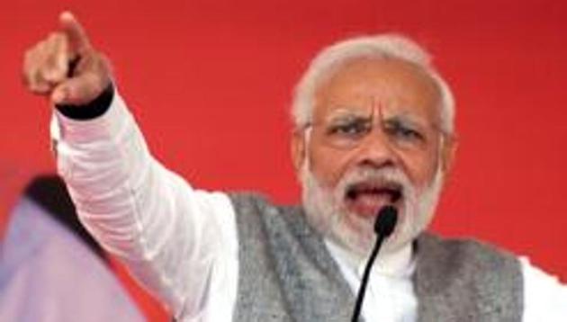 PM Narendra Modi launched a sharp attack on the Congress over the 26/11 Mumbai terror attacks.(PTI)
