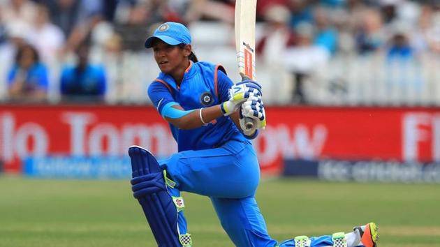 Harmanpreet Kaur became the first Indian woman to score a T20 hundred in an international. (Twitter (@WorldT20)) Harmanpreet Kaur became the first Indian woman to score a T20 hundred in an international. (Twitter (@WorldT20))