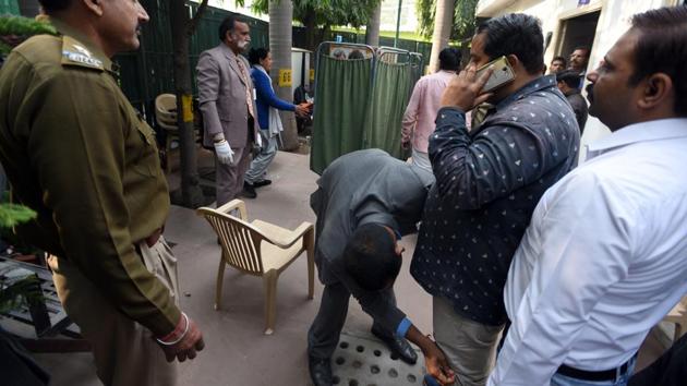 A caretaker of a Delhi mosque was caught carrying a live bullet while visiting chief minister Arvind Kejriwal’s Janata Darbar on Monday morning, police said, six days after a visitor threw chilli powder at the chief minister at Delhi secretariat. Tshe man was visiting with 12 other clerics to seek an increase in the salaries of the Delhi Waqf Board staff. (Sonu Mehta / HT Photo) A caretaker of a Delhi mosque was caught carrying a live bullet while visiting chief minister Arvind Kejriwal’s Janata Darbar on Monday morning, police said, six days after a visitor threw chilli powder at the chief minister at Delhi secretariat. Tshe man was visiting with 12 other clerics to seek an increase in the salaries of the Delhi Waqf Board staff. (Sonu Mehta / HT Photo)