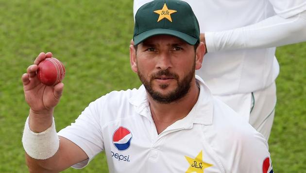 Pakistani cricketer Yasir Shah holds a ball after beating New Zealand in the second Test cricket match between Pakistan and New Zealand at the Dubai International Stadium on November 27, 2018(AFP) Pakistani cricketer Yasir Shah holds a ball after beating New Zealand in the second Test cricket match between Pakistan and New Zealand at the Dubai International Stadium on November 27, 2018(AFP)
