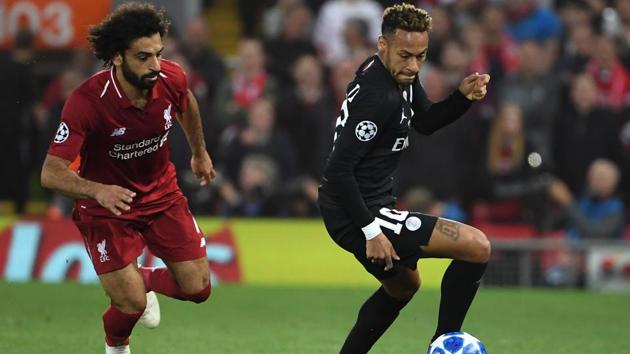 It will be a battle between Mohamed Salah (left) and Neymar if the latter is fit for the game.(AFP) It will be a battle between Mohamed Salah (left) and Neymar if the latter is fit for the game.(AFP)